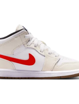 Aj1 Mid Toddler Trainers - White - Size 13.5 - Leather - White - Size: 13.5 - Jordan - FashionsVida