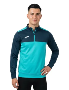 Sweat à Demi-zip Winner Fluor Turquoise / Navy L