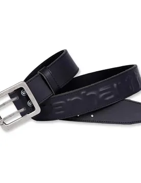 Cintura Di Pelle Logo Black 125 cm