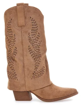Stivali marroni traforati stile western Cafè cost H3W2058Y130 37 - CAFÈ COST - FashionsVida