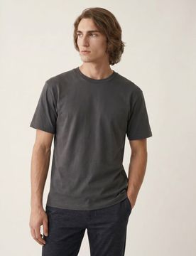 T-shirt in cotone comfort - antracite