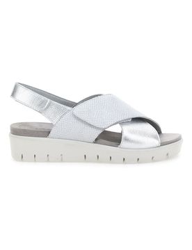 Sandali Argento In Pelle Made in Italy 7582403035501 37