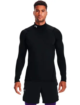 T-shirt à Manches Longues Coldgear Armour Fitted Mock Black / White 2XL - Under armour - FashionsVida
