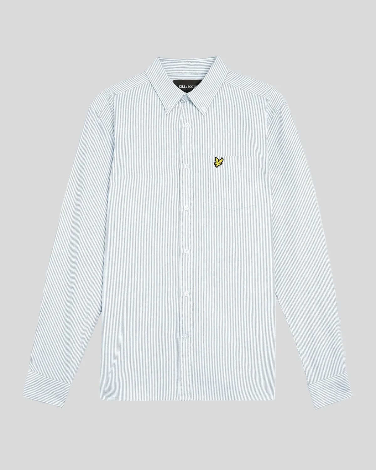 Men's Stripe Oxford Shirt in Blue - Lyle & Scott - FashionsVida