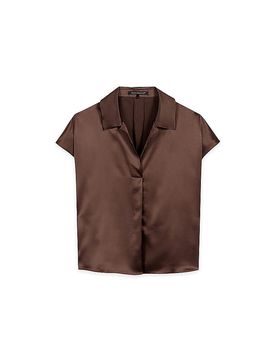 Seidenbluse braun 42 damen