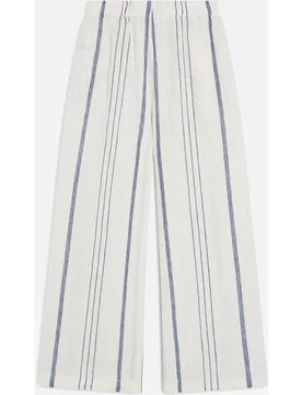 Pantalón ancho de mujer a rayas con cintura elástica - Ecoalf - FashionsVida