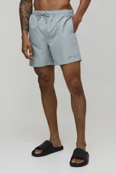 Herren Mittellange BM Autograph Badeshorts Grey Größe 4XL