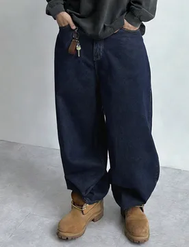 Jeans de mezclilla vintage lavados de color camel sólido para hombre, otoño - Shein - FashionsVida