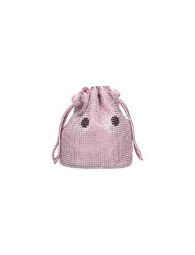 Goat Leather Mini Bag with Glass & Metal Detail