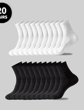 Pares/5 pares/10 pares/12 pares/20 pares/ Calcetines casuales para hombre, calcetines de longitud media, calcetines blancos, calcetines de invierno, c