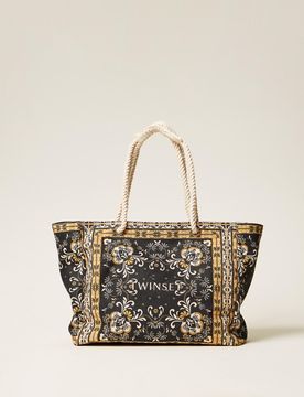 Cabas en toile avec imprimé