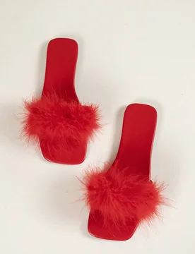 Sandalias planas de punta cuadrada para mujer, pantuflas con correa de moda, color negro, sexy para combinar con vestidos, para primavera/verano - Shein - FashionsVida