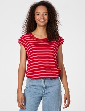 T-Shirt - TULSA STRIPES - XS bis XL - für Damen - Größe S - rot - Frauen - female
