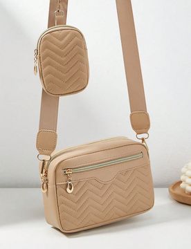 Pieza Bolso de hombro cuadrado pequeño para mujer, bolso cruzado acolchado con monedero