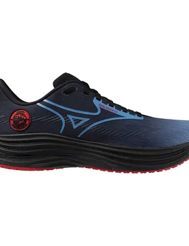 Wave Rider 29 Amsterdam Running Shoes Black / All Aboard / High Risk Red UK 5.5 Men,Women - Mizuno - FashionsVida