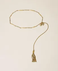 Ceinture bijou avec pompon pendant