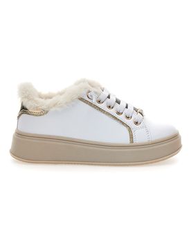 Sneakers bianche con interno in pelliccia 153451 35