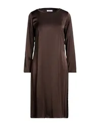 Vestido midi Mujer Marrón chocolate M,S Mujer
