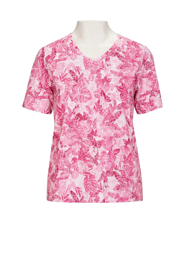 V-Shirt, 1/2 Arm, Druck female - 40 - FashionsVida