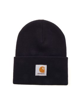 Berretto scuro con patch logo