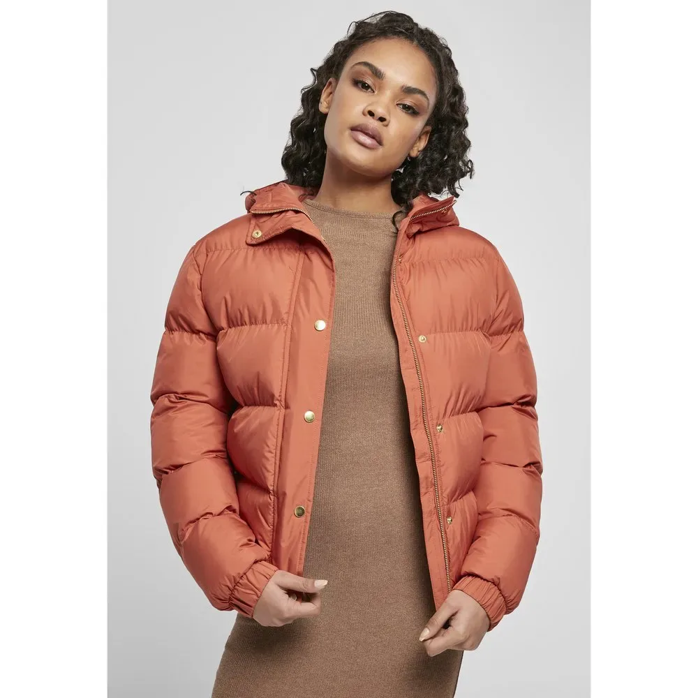 Giacca Hooded Puffer Red Pale XS - Urban classics - FashionsVida