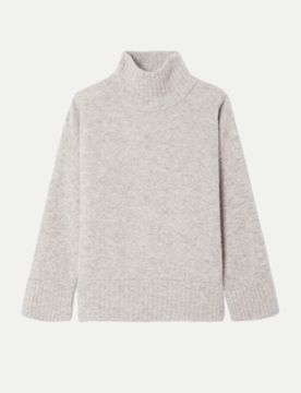 Strickpullover aus Alpaka-Woll-Mix Grau M/L