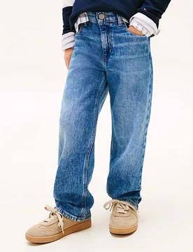 Jeans worker fit stone washed in cotone stretch - Tommy hilfiger - FashionsVida