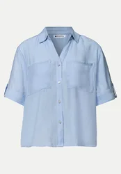 Street One Kurzarm-Bluse Blau 36