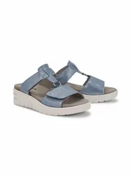 Klett-Pantolette T-Spange - Hellblau - female - Size: 36