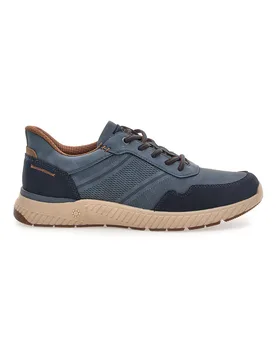 Sneaker da uomo blu con inserti a contrasto 68882572103E 44 - Relife - FashionsVida