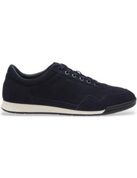 Para hombre. 50563598 Zapatillas de piel Nitan Lowp marino (41), Plano, Serraje, Ante, Cordones, Casual, Clásico
