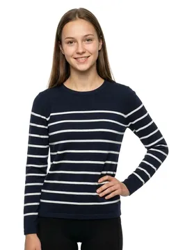 T-shirt à Manches Longues Francoise Sr Navy / Pearl 3XL