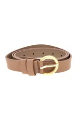 Cintura marrone con fibbia tonda WIS 0149 E