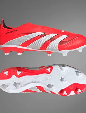 Scarpe da calcio Predator League Laceless Firm/Multi-Ground 46 2/3 Lucid Red / Cloud White / Core Black - Adidas - FashionsVida