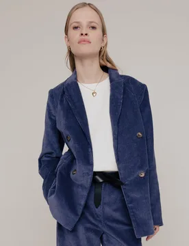Juno Tailored Jacket In Blue - 6 - Lily and Lionel London Limited - FashionsVida