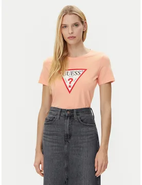 T-Shirt W1YI1B I3Z14 Korallenfarben Regular Fit L female - Guess - FashionsVida
