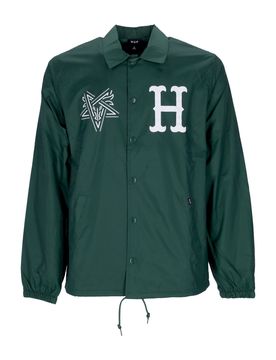Giacca Coach Jacket Uomo Split Coaches Jacket X Thrasher Black