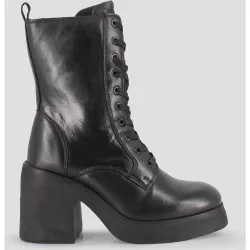 Botines de mujer de piel tipo militar