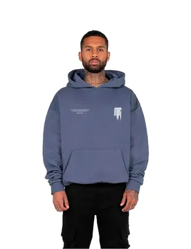 Felpa Con Cappuccio Metamorphose V2 Oversized Vintage Blue 3XL