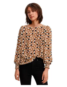 Chemisier à Manches Longues Ulja Brown XS