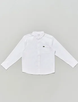 Camicia bianca modello oxford in cotone stretch - Lacoste - FashionsVida