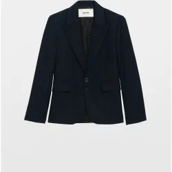 Zadig & Voltaire - Blazer de mujer recto plumetti con strass
