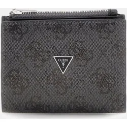 Cartera de hombre tipo bifold con cierre superior de cremallera