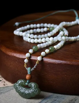 Original Hotan Jade Ruyi Pendant, Pearl Shell Rope Chain, Chinese Style Sweater Chain, Necklace Jewelry necklace for women - Aliexpress - FashionsVida