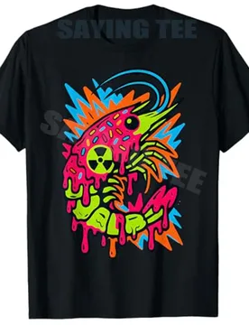 Radioactive Shrimp Tech Vaporwave Slime T-Shirt Y2k Art Aesthetic Clothes Novelty Gift Men Fashion Fisherman Fishing Graphic Tee - Aliexpress - FashionsVida
