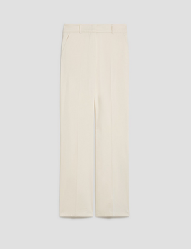 Pantalone flare in raso donna avorio