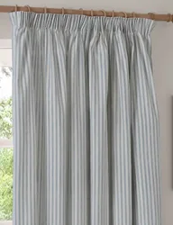 Hebden Pure Cotton Striped Curtains Blue Mix