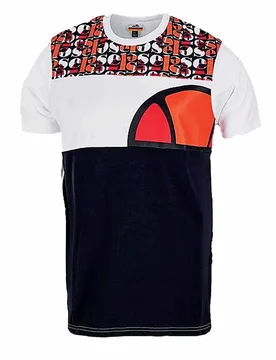 Cirillo Mens White/navy T-Shirt - Multicolour - Size Medium - Ellesse - FashionsVida