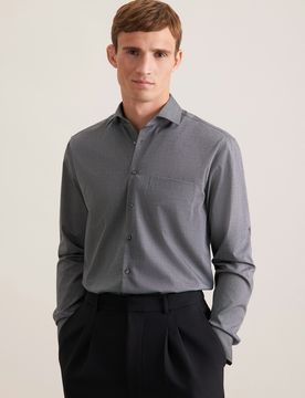 Regular Business Hemd Uni Grau 44