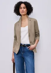 Basic Blazer aus Jersey female Braun